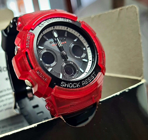Casio shock awg - casio, awg-m100srb