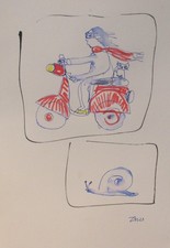 Vespa und Schnecke original