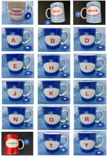 Tasse mit Namen, Buchstaben