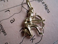 Schütze Sternzeichen Figur Gold 333, Kettenanhänger Schütze Figur Gold 333