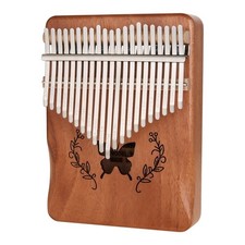 21 Tasten Kalimba Daumen Klavier Finger Mahagoni Holz KeyboardMusikinstrument