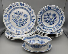 Vintage Hutschenreuther Blau Zwiebelmuster Porzellan Geschirrteile handbemalt