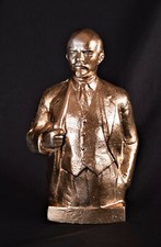 Wladimir LENIN Statue DDR СССP UdSSR Sowjetunion selten Gusseisen Farbe Gold