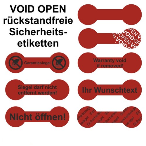 Void open rückstandsfreie - open,