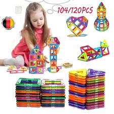 104/120 Stk Magnetische Bausteine Magnetspielzeug Magnetspiel Magneten Kinder DE