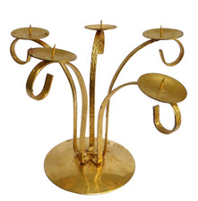 Aluminium Kerzenständer Leuchter Kerzenleuchter ? 5 Arm Leuchter DDR ALU armig