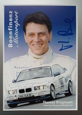 Motorsport Autogrammkarte Thomas Brügmann, Bonnfinanz BMW