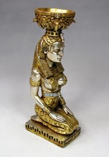 Ägyptische Frau mit Schale Statue Skulptur Ägypten Deko Dekoration Ägypter neu