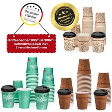 Kaffeebecher TO GO 200/300ml Pappbecher für Cafe Gastronomie Imbiss Tankstelle