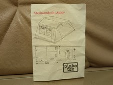 Steilwandzelt Suhl  Aufbauanleitung Anleitung Gestängeplan Plako Tex