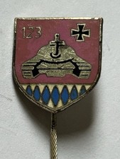 Alte Anstecknadel Einheit Panzer 123 Bayern Bundeswehr