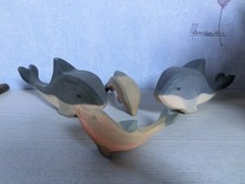 OSTHEIMER Figuren Meerestiere 2 x Wal 2290 Delfin Kopf hoch 2292 Kopf tief 2293