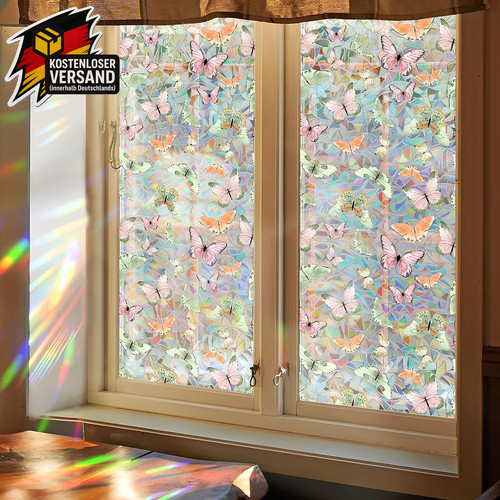 Fensterfolie blickdicht bunt