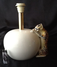 Tischlampe Lampe Lampenfuß ohne Schirm Italienische Keramik Tigerlook Handgemalt