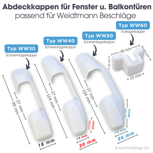 Abdeckkappen passend für - abdeckkappen,,