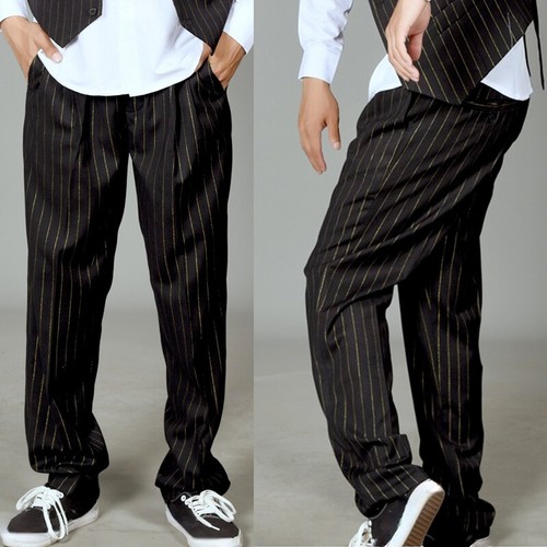 Herren baggy gestreift anzug - baggy,