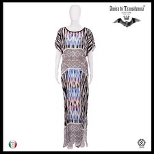 Damen Kleid Kaftankleid bequem