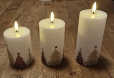 Weihnachtsdeko Flammenlose Echtwachs Kerzen