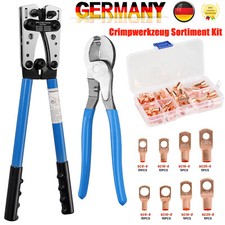 BATTERIEKABELSCHUH CRIMPWERKZEUG SET 6-50MM² + 60X SORTIMENT ROHRKABELSCHUHE