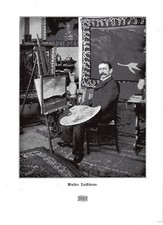 Walter Leistikow in seinem Atelier Maler und Grafiker Histor. Kunstdruck v.1905