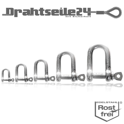Schäkel gerade edelstahl - schäkel,