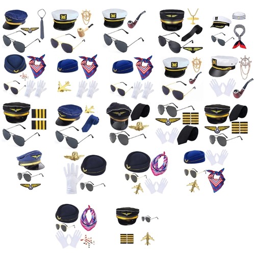 Stewardess hat kit costume - stewardess,