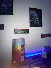 Multi LED Lampe 137cm Foldable mit Fernbedienung, Musikfunktion & Wandhalterung