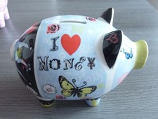 RITZENHOFF Piggy Bank  (groß) Künstler INGRID ROBERS - selten - Sparschwein Dose