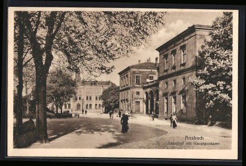 Ansbach bahnhof mit - ansbach,,