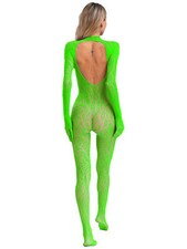 DE iEFiEL Damen Netz Body Bodystockings Transparent Overall Sexy Jumpsuits Club