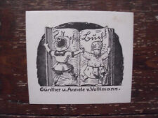 Exlibris Bookplate von Hans Richard von Volkmann
