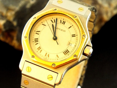 Cartier santos octagon date - octagon,