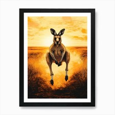 Känguru springt bei