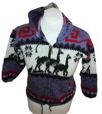 Baja Hoodie Ethno Jacke Azteken Muster Unisex Kinder Boho Hippie Festival Gr S