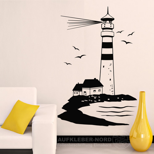 Leuchtturm wandtattoo 140cm - leuchtturm,