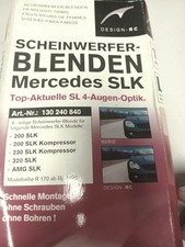 Mercedes SLK R170 Scheinwerferblenden Böser Blick ABS Kunststoff
