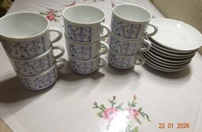 Tassen / Untertassen 9 x blau