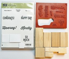 Perfect Pairings 8er Holz Stempelset 141258, Buchstaben, Spruch, Text Stampin Up