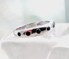 Ring Silber 925 Saphir Design Bandring stapelbar elegant schlicht zeitlos edel