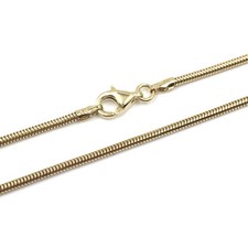 14kt Gold Halskette 45cm Schlangen Form 585 Gelbgold Kette 1.6mm massiv Schmuck