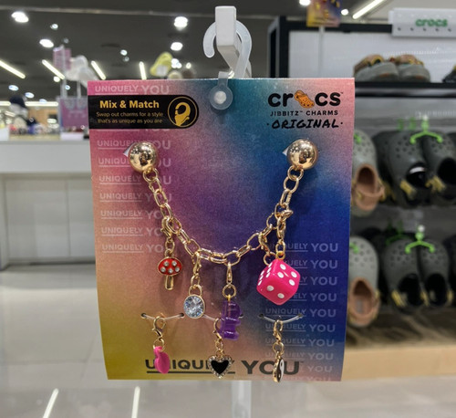 Crocs gold kette würfel - gold,