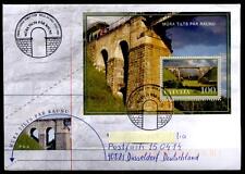 Eisenbahnbrücke über die Rauna, bei Cesis. FDC-Brief. Lettland 2006