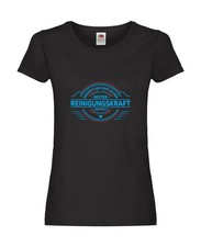 100 % Sicher:  Reinigungskraft | Putzen | Putzfrau Damen Shirt Schwarz