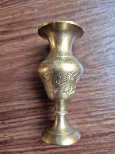 Vintage kleine messingvase mit - vintage,