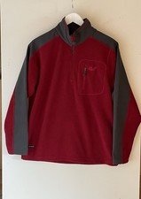 NEU Jack Wolfskin Outdoor Polartec Sweatshirt Herren Troyer Fleece Rot L