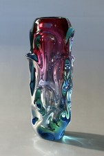 Tschechische Propeller Glas Vase, Design. Jan Kotik, H. ~31,5cm, ~4kg, ~ 1950er