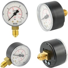 Manometer Senkrecht Waagerecht Druckluft Vakuum - Ø 40, 50, 63, 80, 100, 160 mm