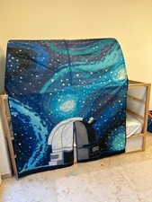 doppelbett mit matratze und Galaxie  Vorhang Tür