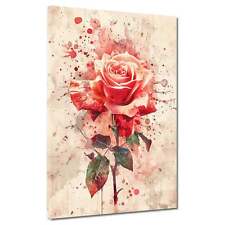 Abstrakt rote Rose in Aquarell