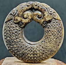 Alte Jade Hetian Nephrita Antik Drachen Anhänger China Handwerk